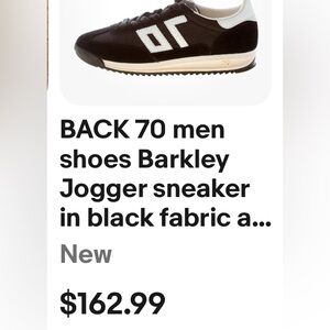 BACK 70 size 39 Black , white and Cream Men's Sneakers